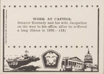 1963 Rosan John F. Kennedy #13 Work At Capitol Back