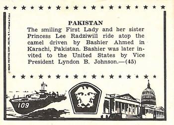 1963 Rosan John F. Kennedy #45 Pakistan Back