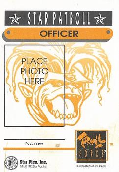 1992 Star Pics Troll Force - Stickers #NNO Star Patroll Back
