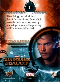 2014 Upper Deck Guardians of the Galaxy #9 After lying and dodging Korath's questions, Peter Back