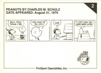 1992 ProSport Specialties Peanuts Classics #2 Back from fishing, I see Back
