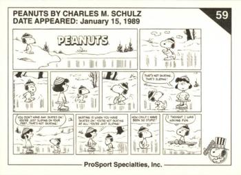 1992 ProSport Specialties Peanuts Classics #59 no caption.  dated Jan. 15, 1989 Back