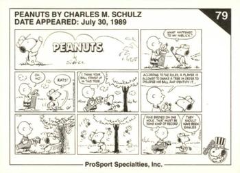 1992 ProSport Specialties Peanuts Classics #79 no caption.  dated July 30, 1989  Peanuts Back