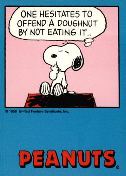 1992 ProSport Specialties Peanuts Classics #128 One hesitates to offend a doughnut by not eating it Front
