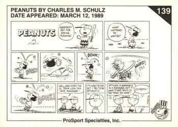 1992 ProSport Specialties Peanuts Classics #139 Everybody out for Spring training! Back