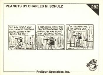1992 ProSport Specialties Peanuts Classics #282 In the meantime, I'm getting wet .. Back
