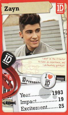 2013 Top Trumps One Direction Minis #NNO Zayn Front