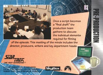 1994 SkyBox The Making of Star Trek: The Next Generation #3 Pre-Production Meeting Back