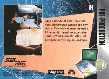 1994 SkyBox The Making of Star Trek: The Next Generation #4 Dollars and Sense Back