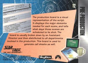 1994 SkyBox The Making of Star Trek: The Next Generation #12 On Schedule Back