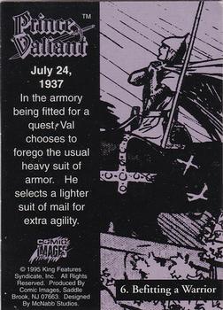 1995 Prince Valiant #6 Befitting a Warrior Back
