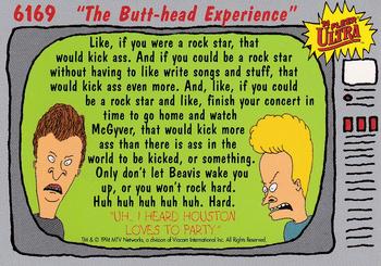 1994 Topps Beavis And Butt-Head #6169 “The Butt-head Experience” Back