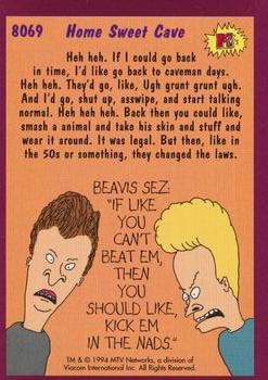 1994 Topps Beavis And Butt-Head #8069 Home Sweet Cave Back