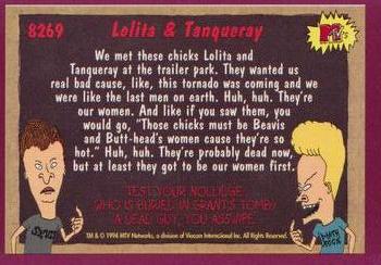 1994 Topps Beavis And Butt-Head #8269 Lolita & Tanquera Back