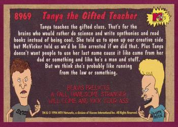 1994 Topps Beavis And Butt-Head #8969 Tanya the Gifted Teacher Back