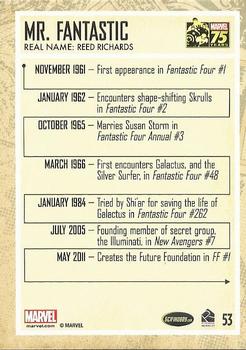 2014 Rittenhouse Marvel 75th Anniversary #53 Mr. Fantastic Back