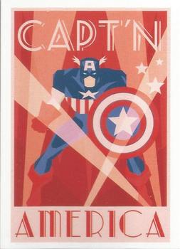 2014 Rittenhouse Marvel 75th Anniversary - Art Deco Case Toppers #D3 Captain America Front