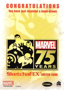 2014 Rittenhouse Marvel 75th Anniversary - SketchaFEX Sketches #NNO Tony Scott Back