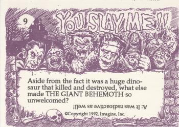 1992 Imagine You Slay Me!! #9 (Human in the Box) Back
