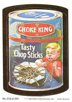 1980 Topps Wacky Packages (4th Series Rerun) #216 Choke King Chop Sticks Front