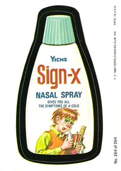 1980 Topps Wacky Packages (4th Series Rerun) #264 Yichs Sign-X Spray Front