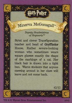 2004 Warner Bros. Harry Potter Chocolate Frog Wizard Cards Series 2 #3 Minerva McGonagall Back
