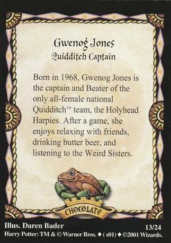 2003 Warner Bros. Harry Potter Chocolate Frog Wizard Series 1 #13 Gwenog Jones Back