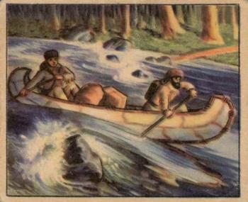 1949 Bowman Wild West (R701-19) #A-7 Shooting the Rapids Front