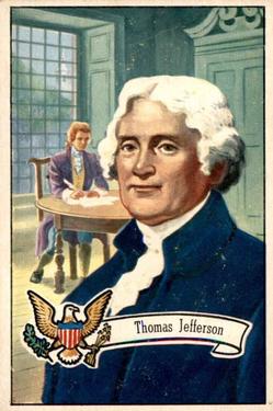 1952 Bowman U.S. Presidents (R701-17) #5 Thomas Jefferson Front