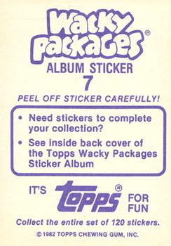 1982 Topps Wacky Packages Stickers #7 Cram Back