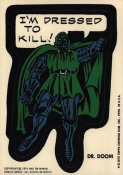 1975 Topps Comic Book Heroes Stickers #NNO Dr. Doom Front