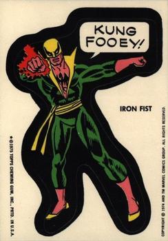 1975 Topps Comic Book Heroes Stickers #NNO Iron Fist Front