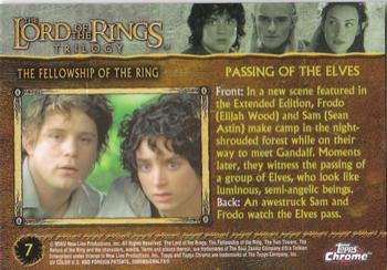 2004 Topps Chrome The Lord of the Rings Trilogy #7 Passing of the Elves Back
