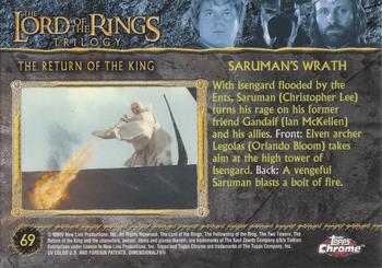 2004 Topps Chrome The Lord of the Rings Trilogy #69 Saruman's Wrath Back