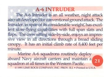 1991 Lime Rock Heroes of the Persian Gulf #21 A-6 Intruder Back