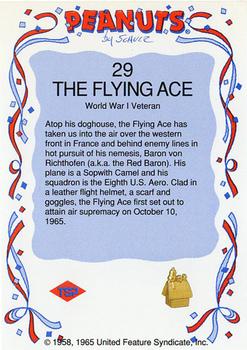 1991 Tuff Stuff Peanuts Preview #29 The Flying Ace Back