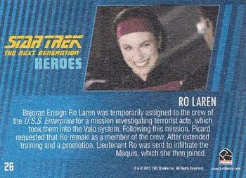 2013 Rittenhouse Star Trek The Next Generation Heroes & Villains - Base Parallel Set #26 Ro Laren Back