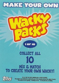 2007 Topps Wacky Packages All-New Series 6 - Make Your Own Wacky Packs Stickers #1 Hawaiian Punks, Old Fashioned Back
