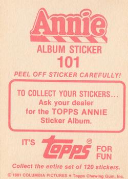 1982 Topps Annie Stickers #101 Annie Album Sticker 101 Back