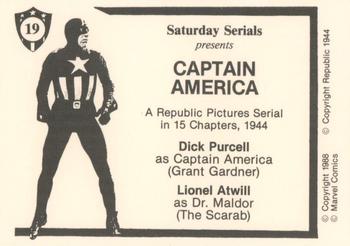 1988 DC Comics Saturday Serials #19 Captain America Titles Back