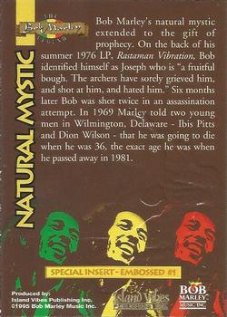 1995 Island Vibes The Bob Marley Legend - Embossed #EM1 Natural Mystic Back