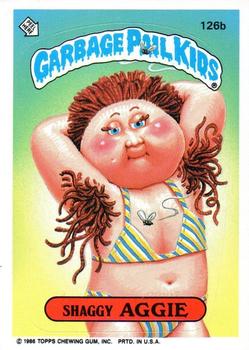 1986 Topps Garbage Pail Kids Series 4 #126b Shaggy Aggie Front