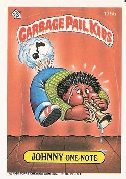 1986 Topps Garbage Pail Kids Series 5 #175b Johnny One-Note Front