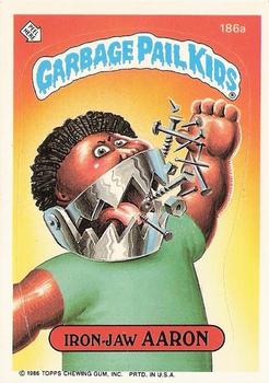 1986 Topps Garbage Pail Kids Series 5 #186a Iron-Jaw Aaron Front