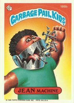 1986 Topps Garbage Pail Kids Series 5 #186b Jean Machine Front