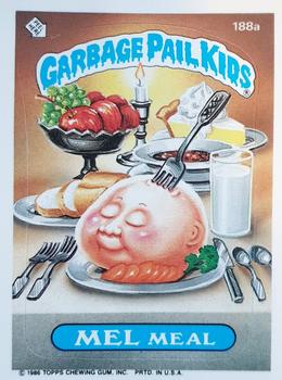 1986 Topps Garbage Pail Kids Series 5 #188a Mel Meal Front