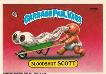 1986 Topps Garbage Pail Kids Series 6 #229b Bloodshot Scott Front