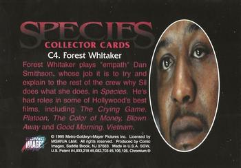 1995 Comic Images Species - Superstars Chromium #C4 Forest Whitaker Back