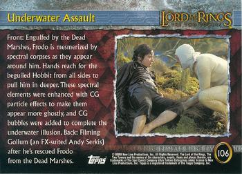 2003 Topps Lord of the Rings: The Two Towers Update #106 Underwater Assault Back