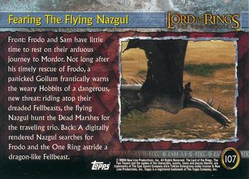 2003 Topps Lord of the Rings: The Two Towers Update #107 Fearing The Flying Nazgul Back